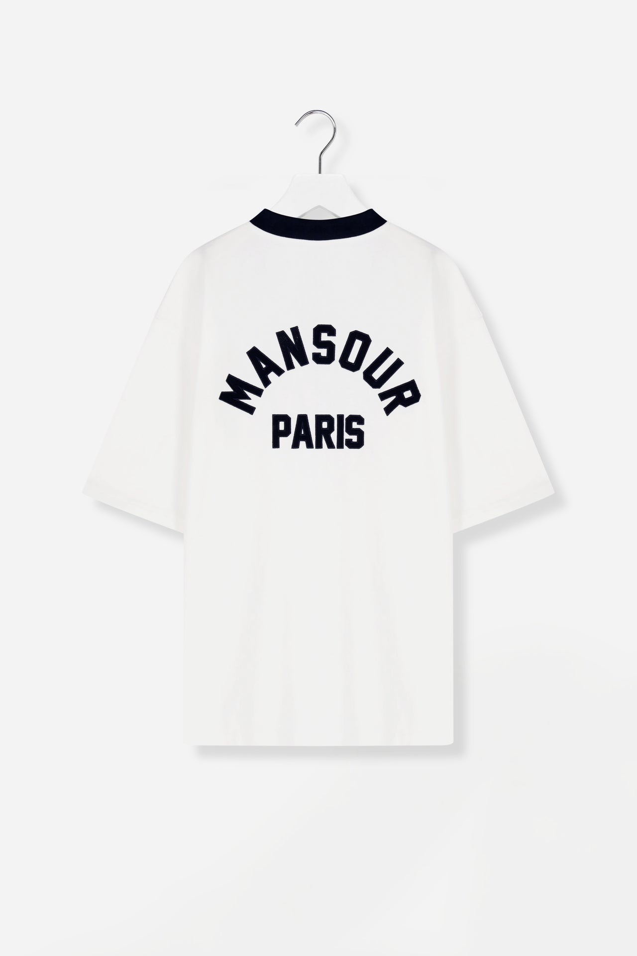 Arch Felt T-shirt Vintage White Navy