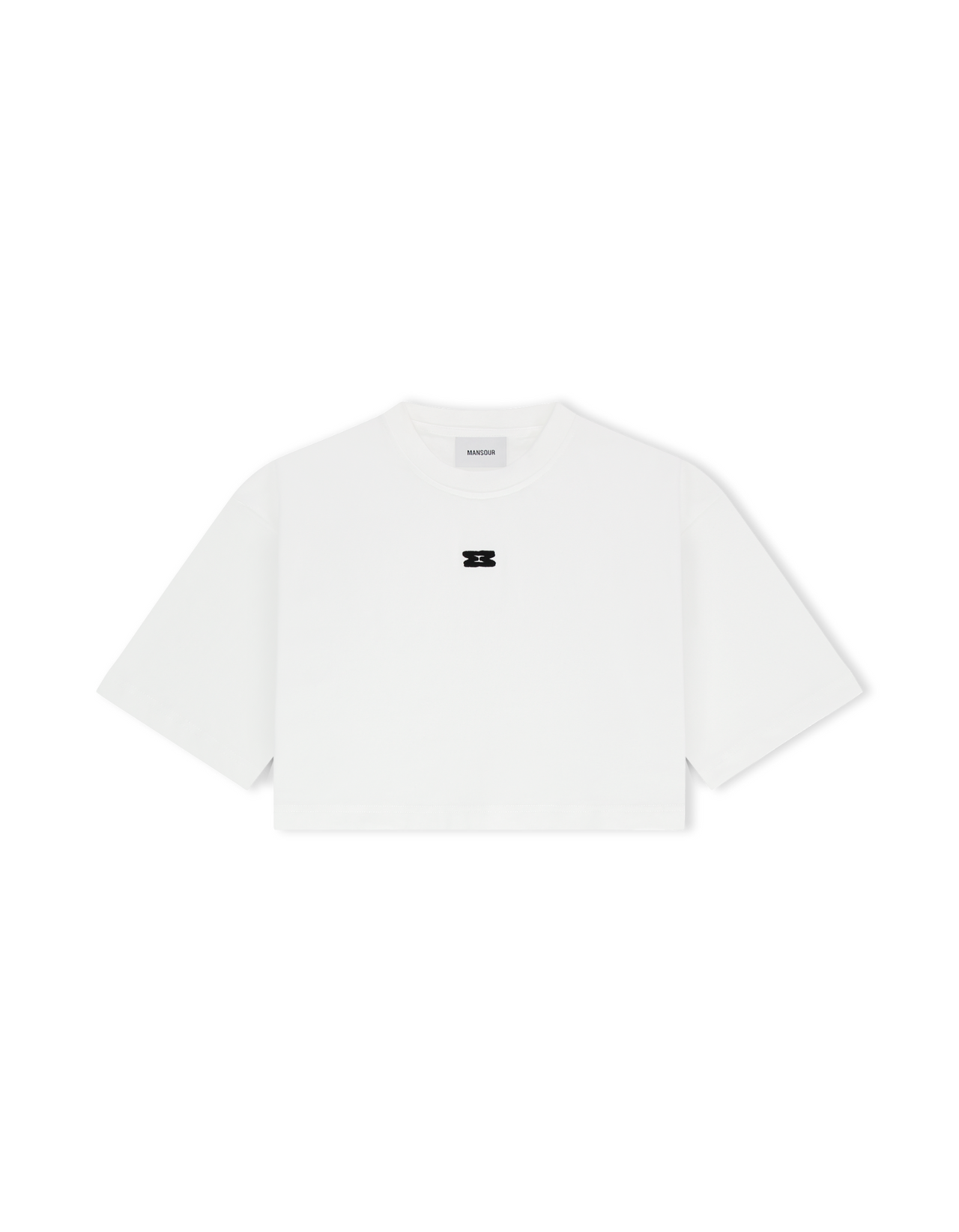 Hourglass t-shirt cropped white