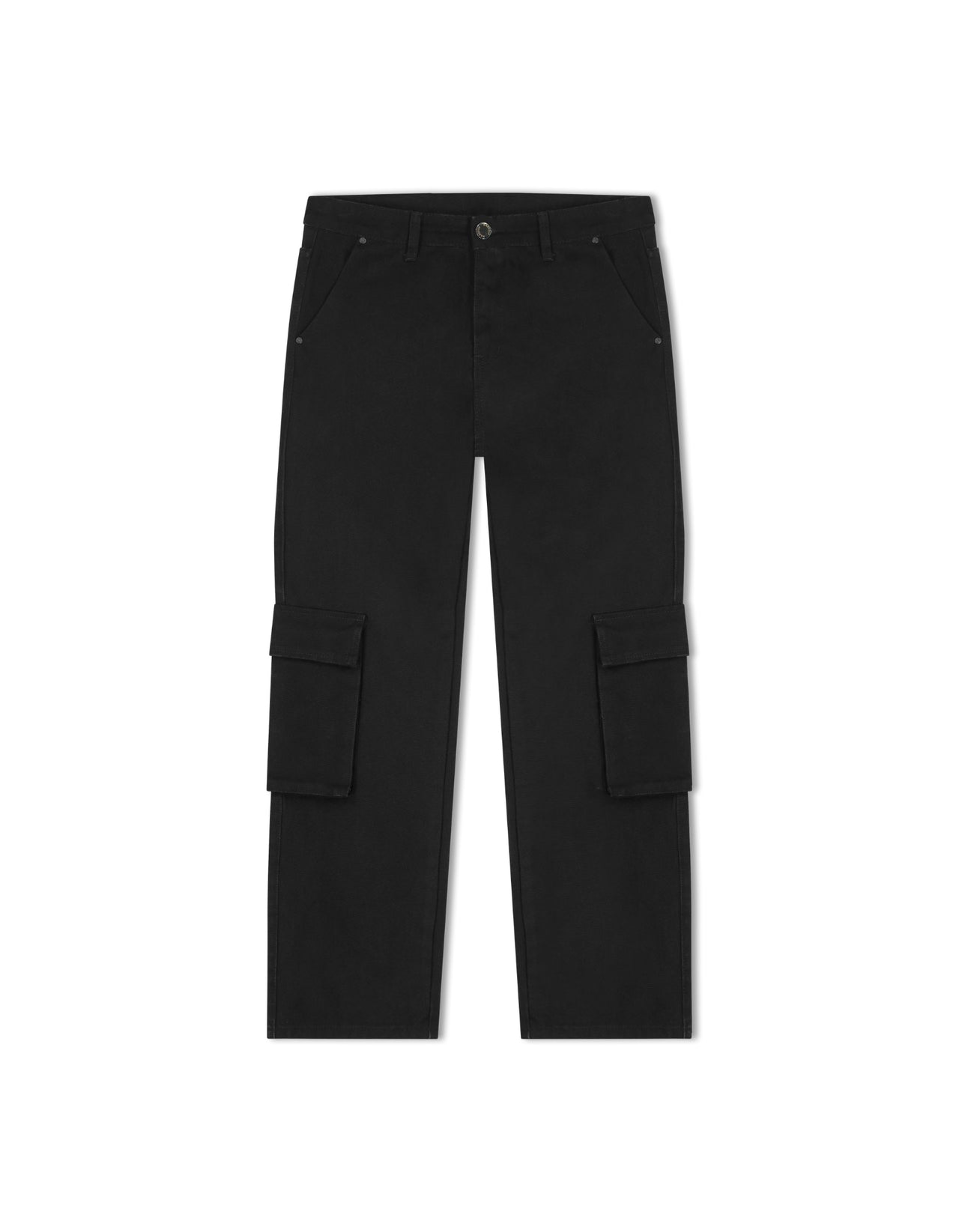 Cargo Jeans Straight Fit Black