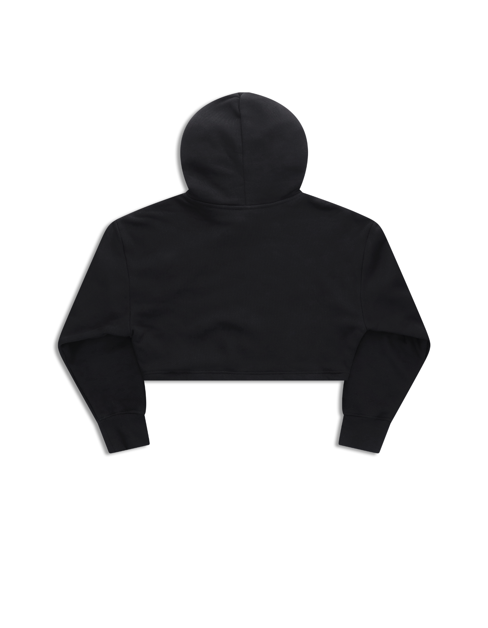 Logo hoodie cropped black