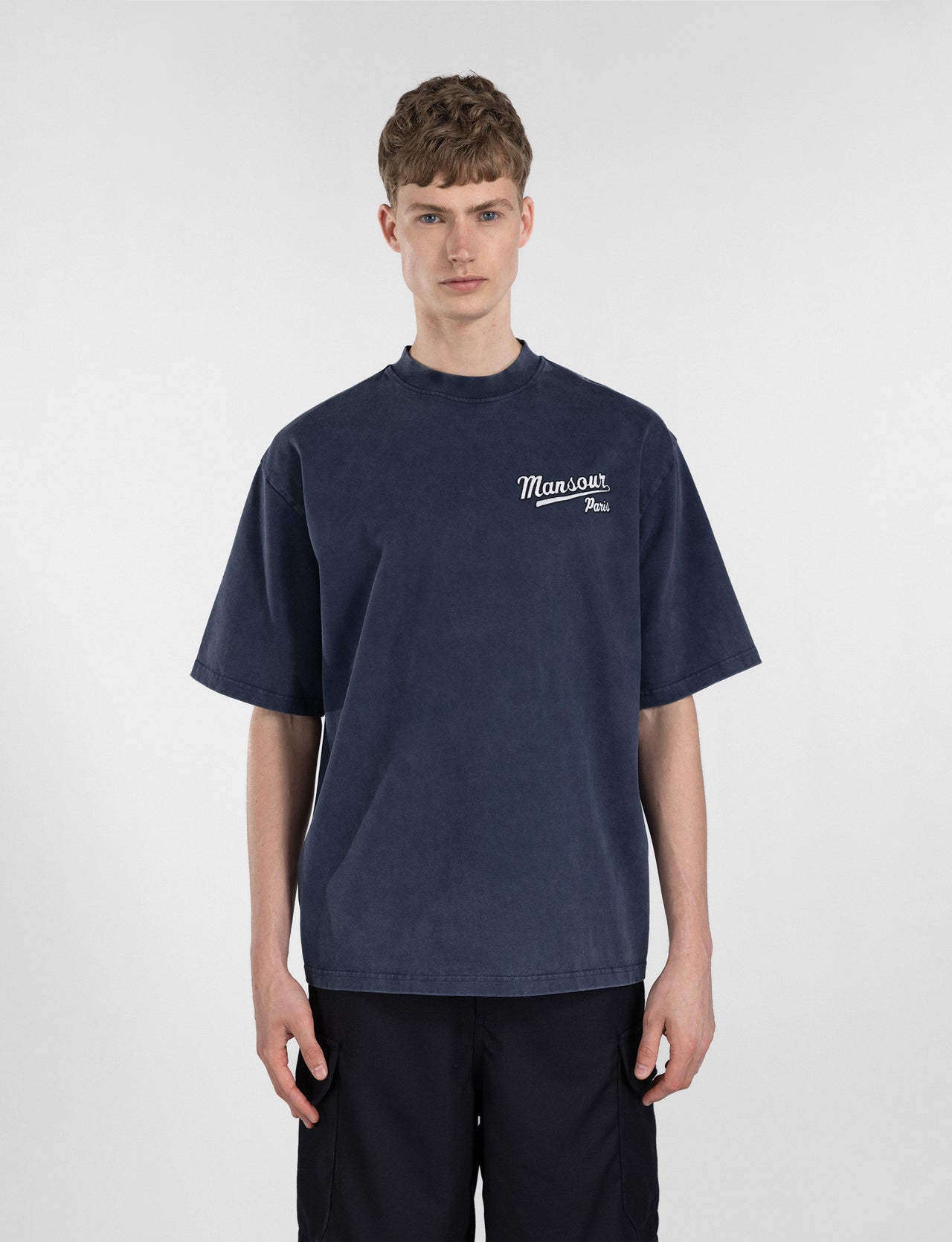 Retro logo T-shirt vintage navy