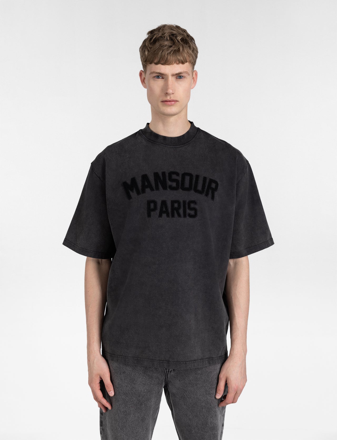 Paris College T-shirt Washed Black