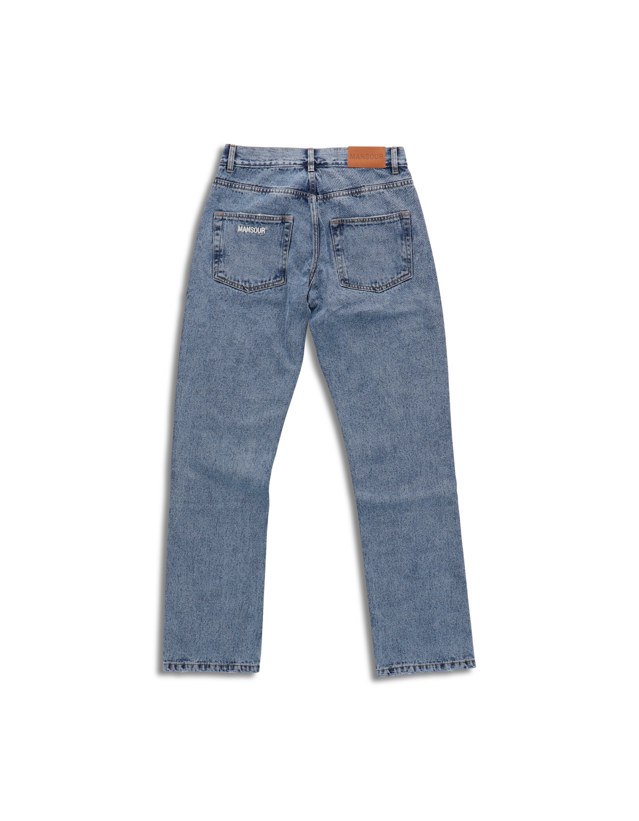 Jeans met rechte pasvorm lichtblauw