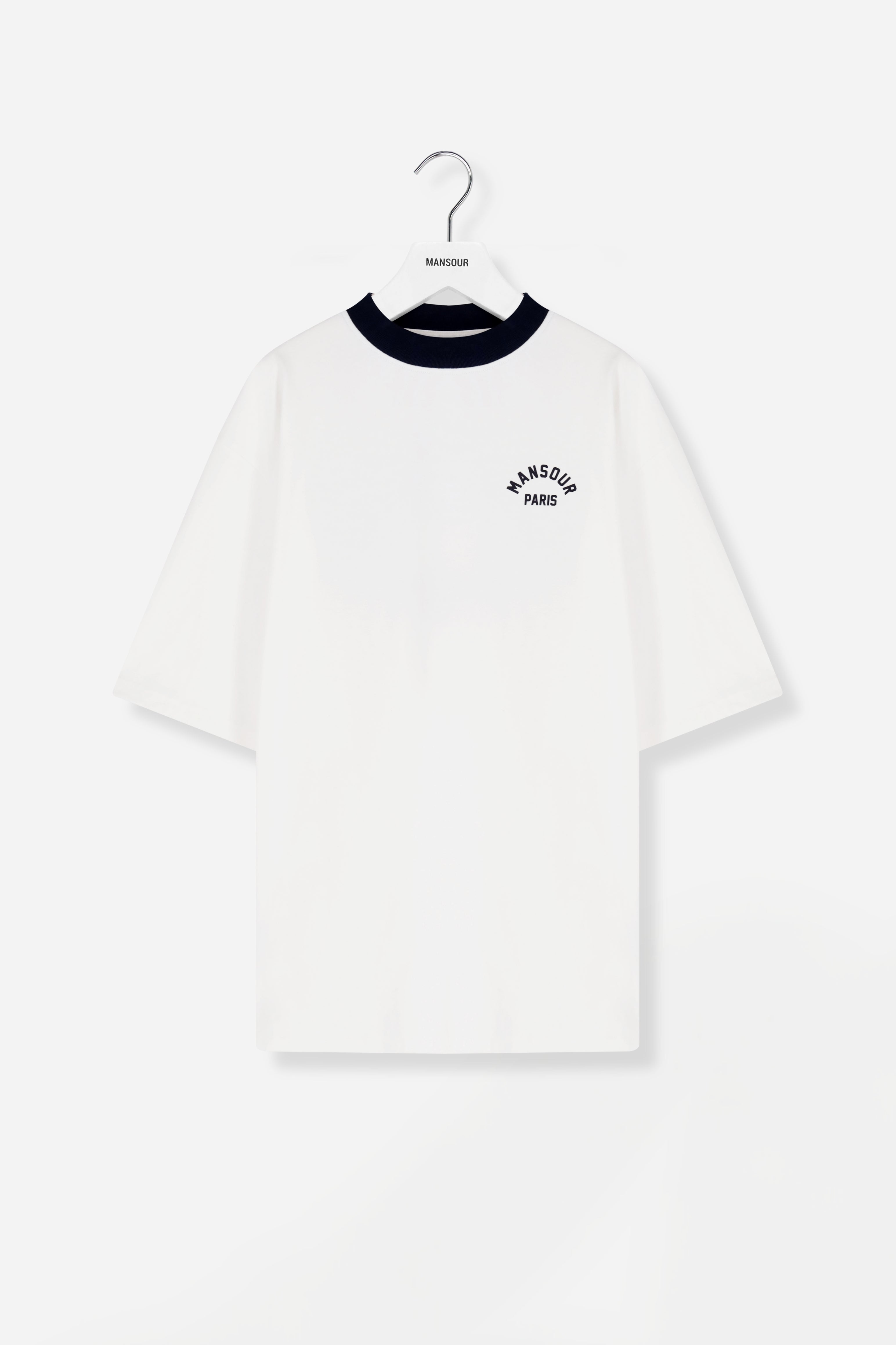 Arch Felt T-shirt Vintage White Navy