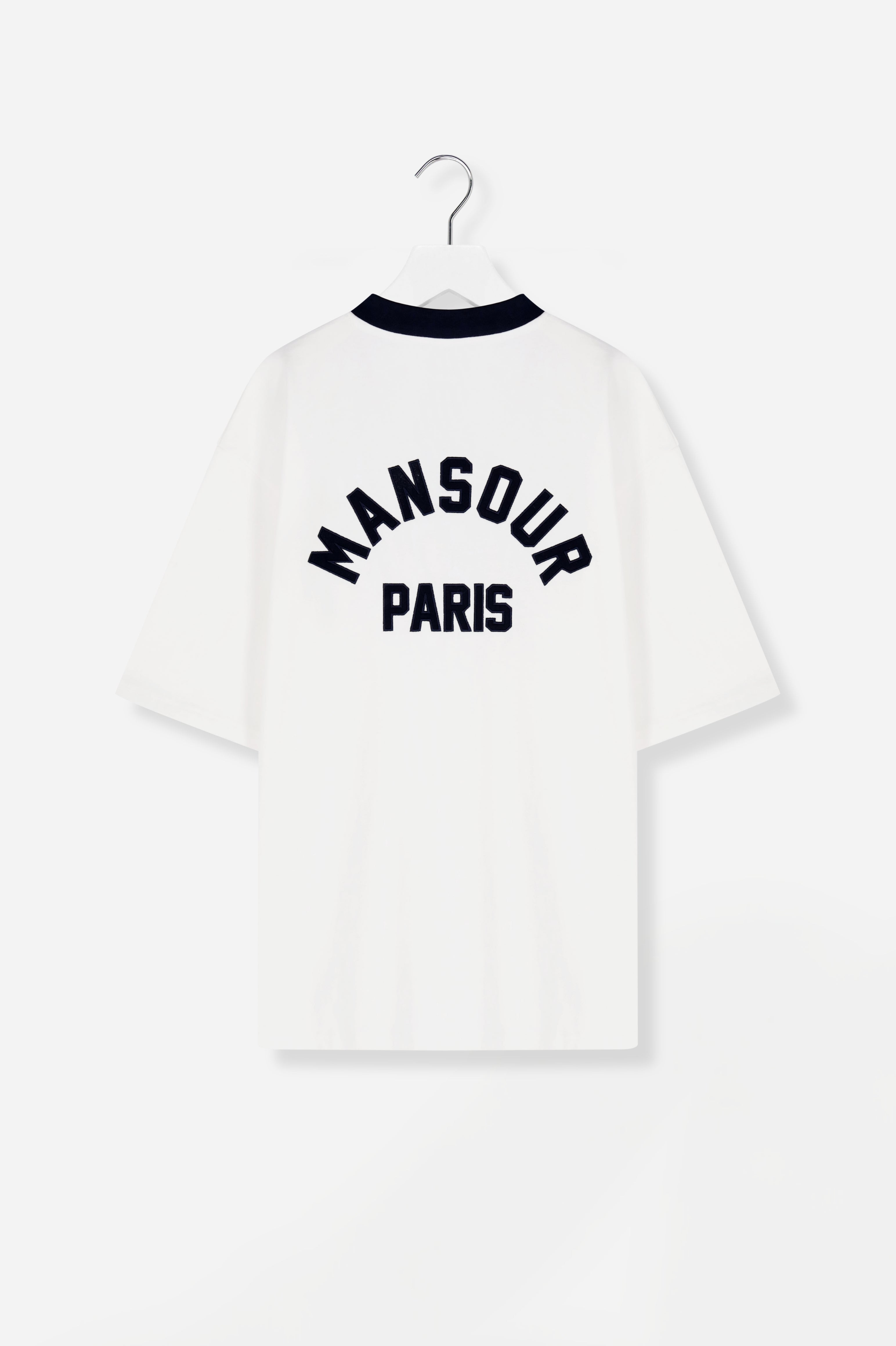 Arch Felt T-shirt Vintage White Navy