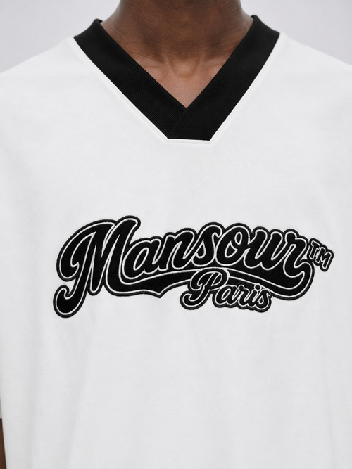 Baseball Jersey White Detail