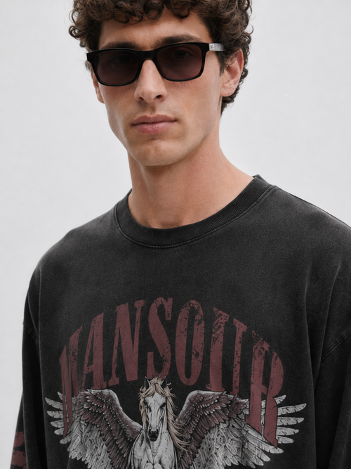Cloud Runner Longsleeve in vintage black detail