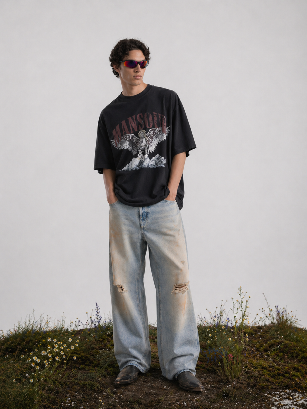 Cloud Runner T-shirt Vintage Zwart