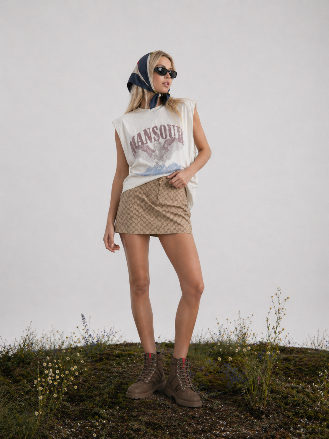 Cloud Runner Sleeveless T-shirt Dusty White