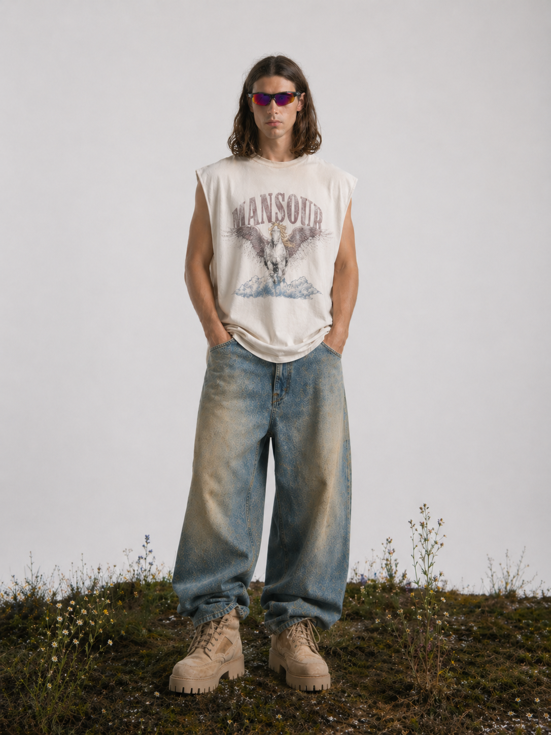 Cloud Runner Sleeveless T-shirt Dusty White