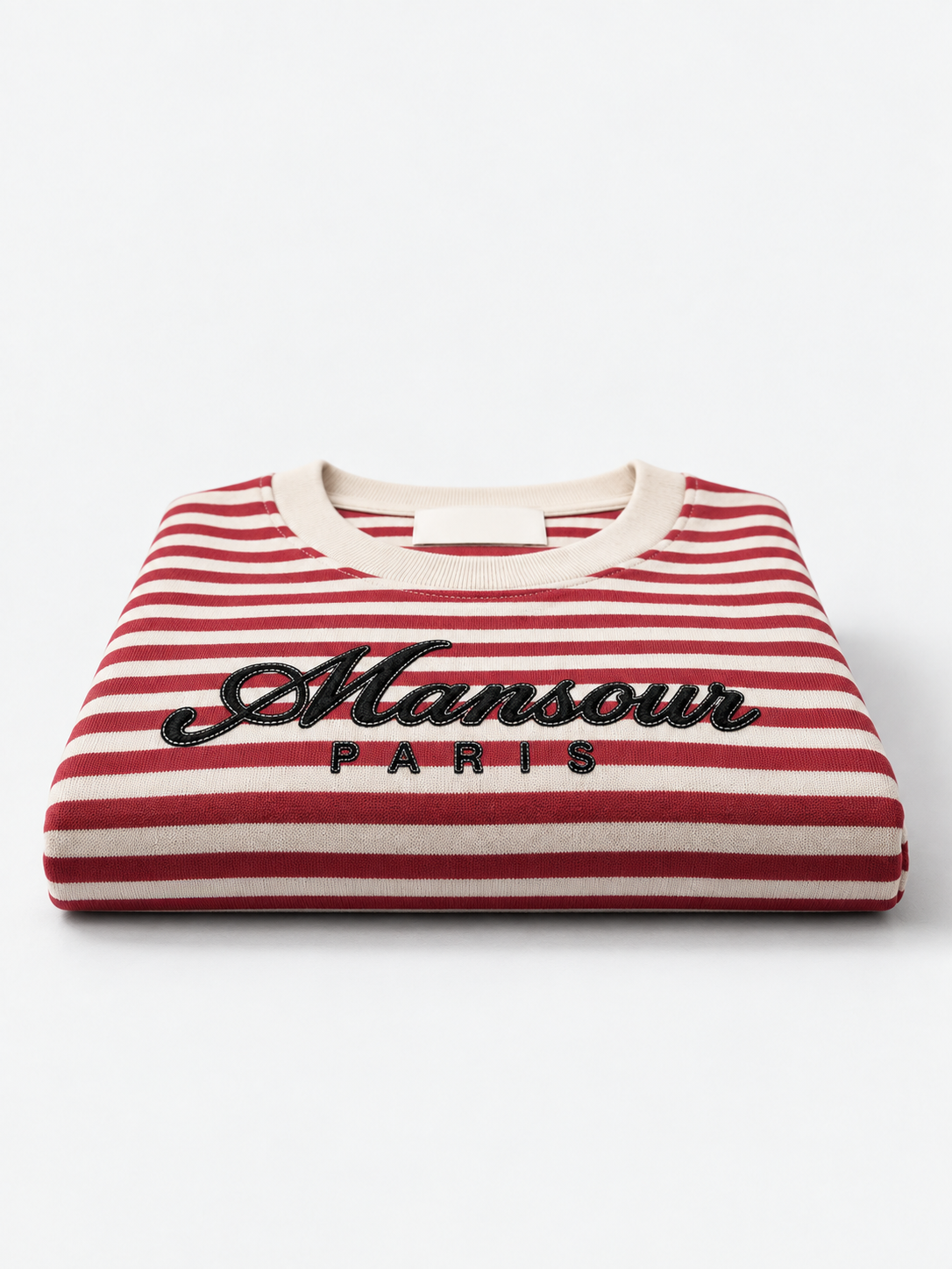 Striped Script Longsleeve Red