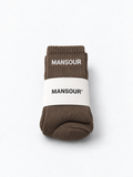 Mansour Logo Socks Brown