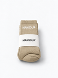 Mansour Logo Socks Beige