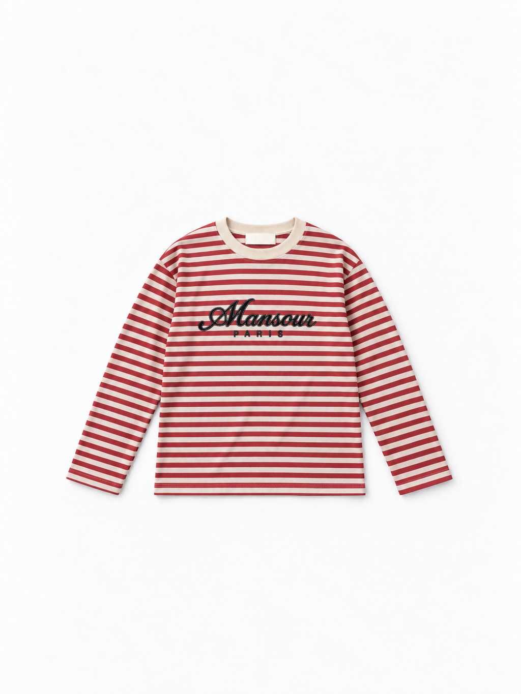 Striped Script Longsleeve Red