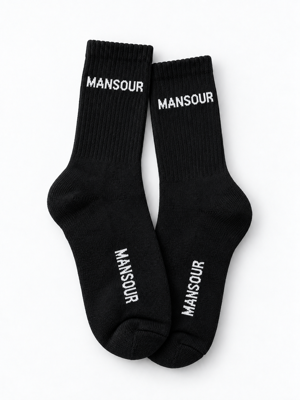 Mansour Logo Socks Black