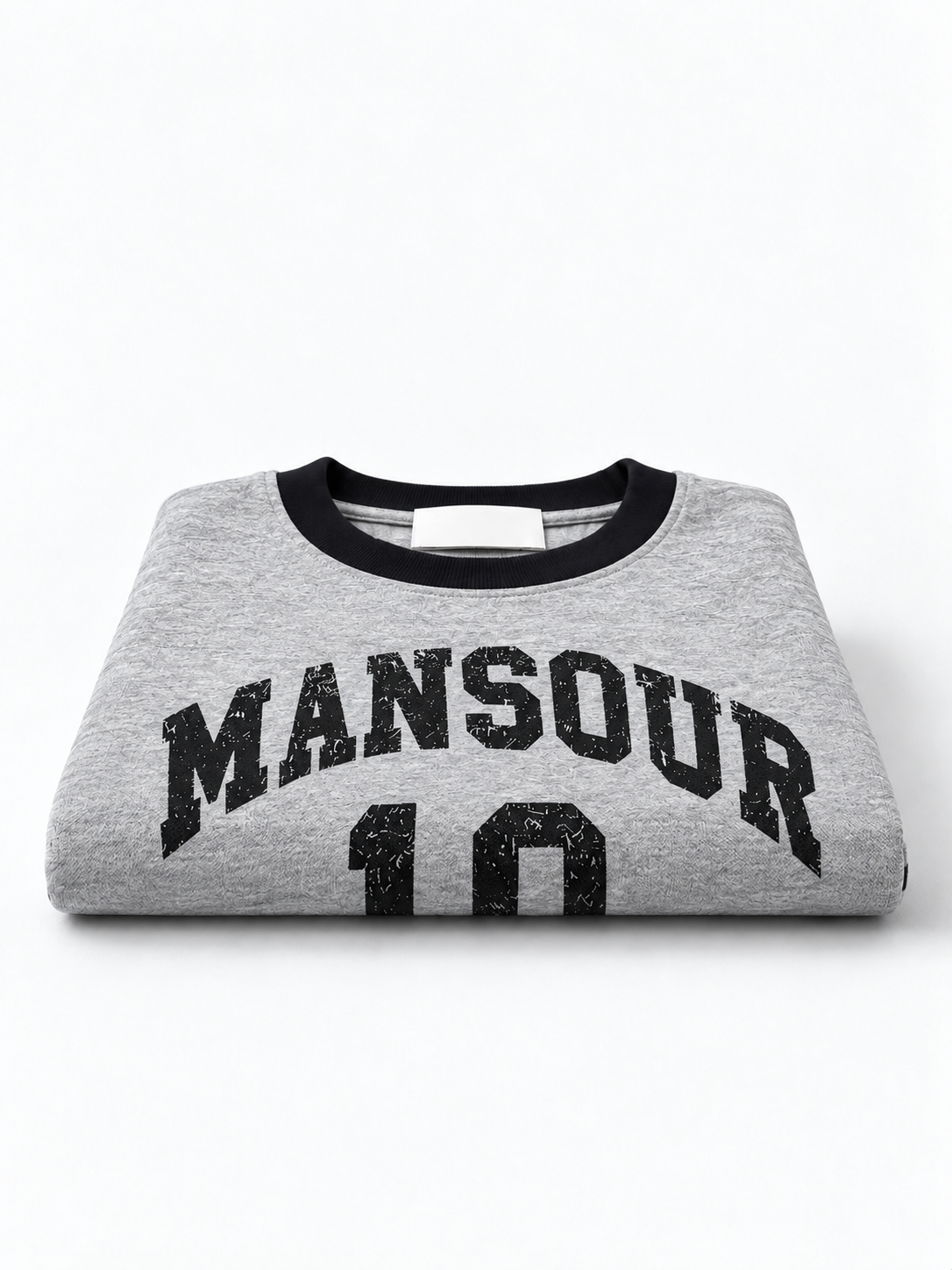 College 10 Ringer T-shirt Grey