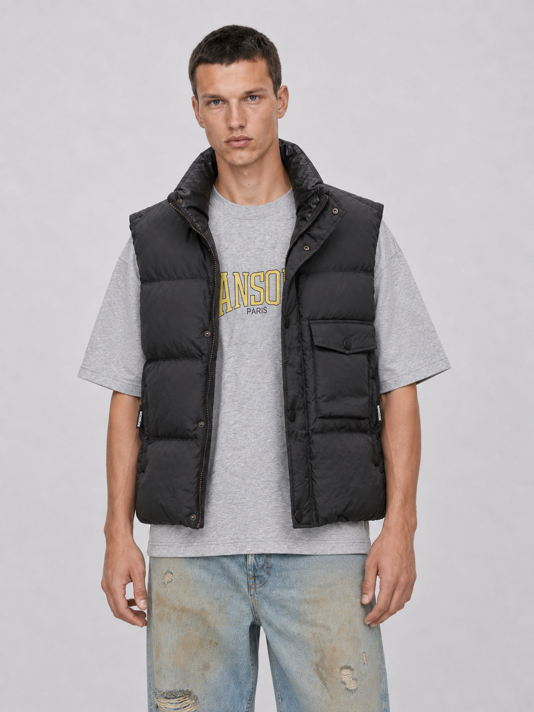 Down Vest in Nylon