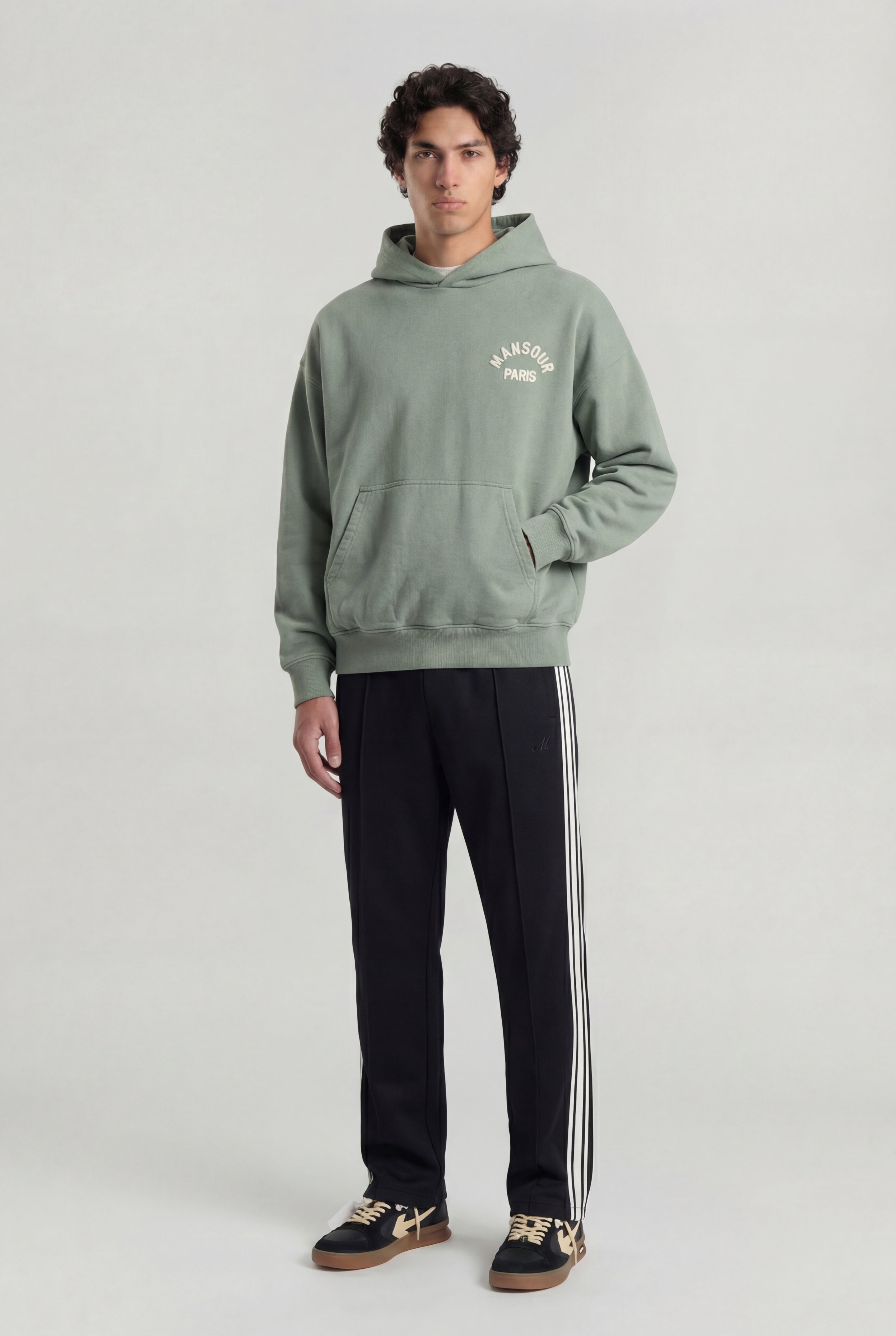 Paris College Hoodie Green Milieu
