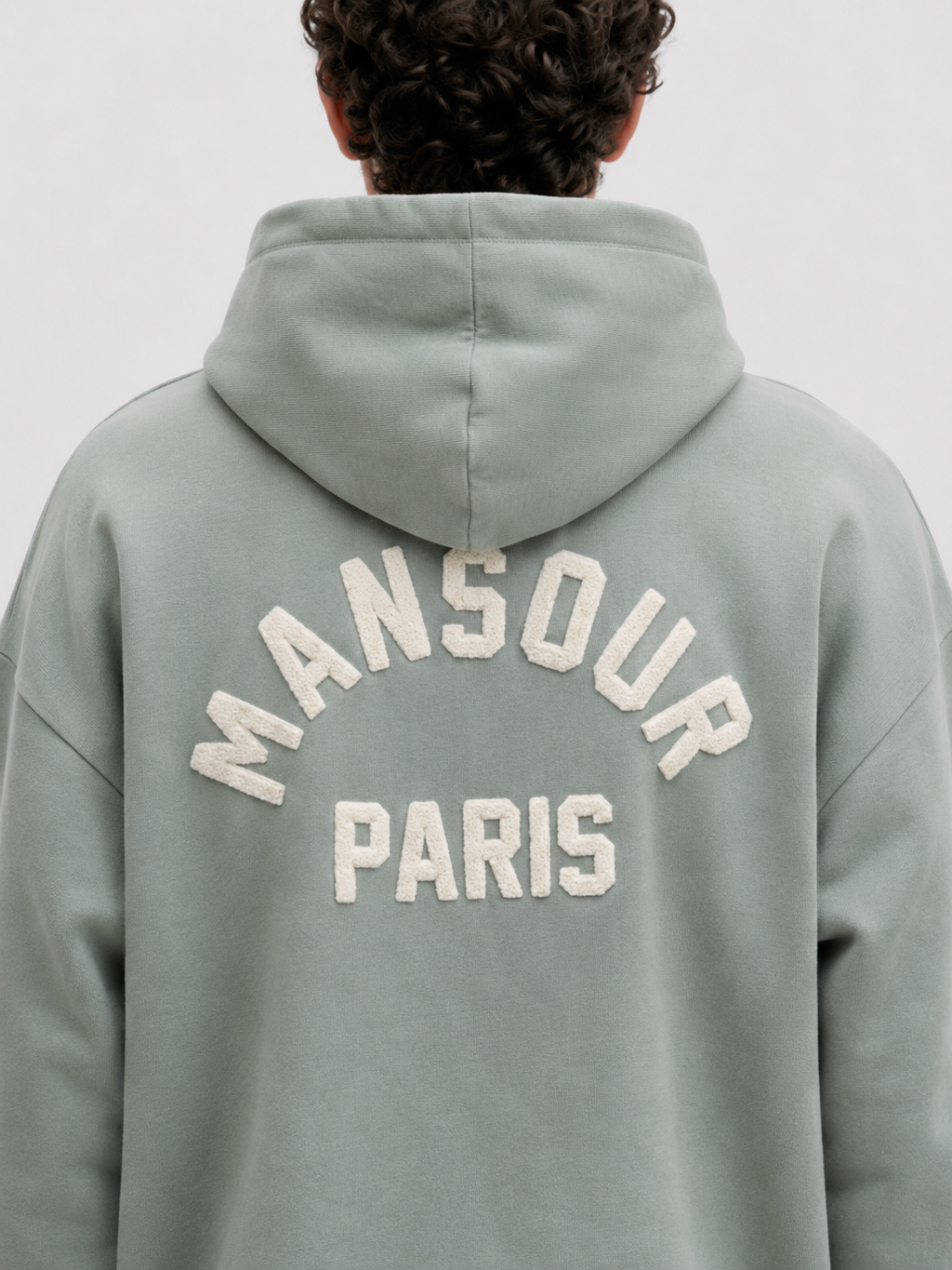 Green Milieu Hoodie Full Back detail