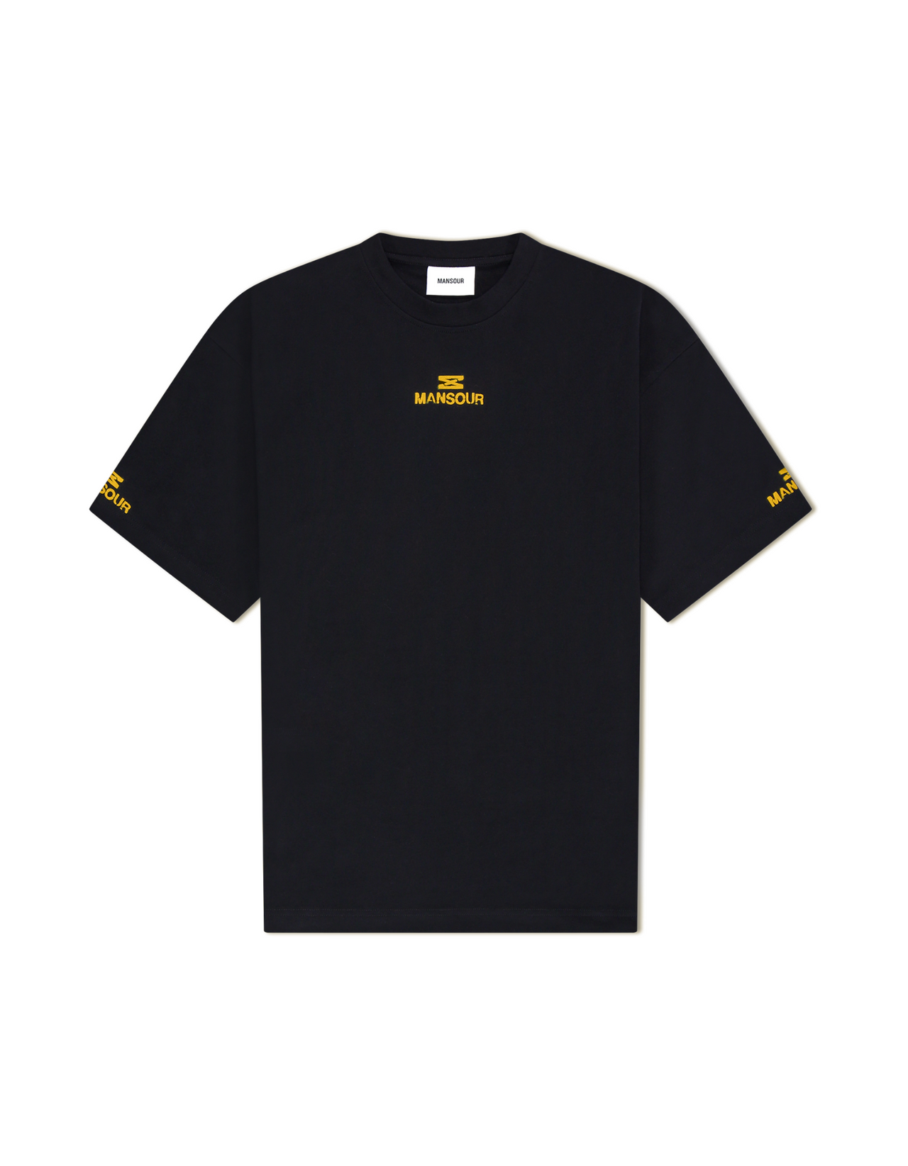 Hourglass track t-shirt geel zwart