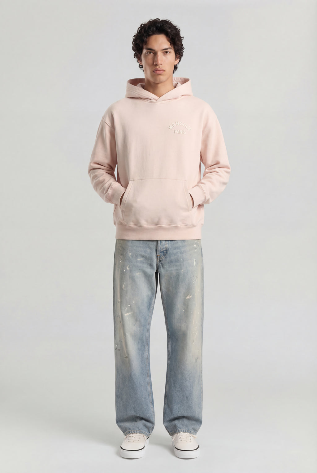 Paris College Hoodie Dusty Pink