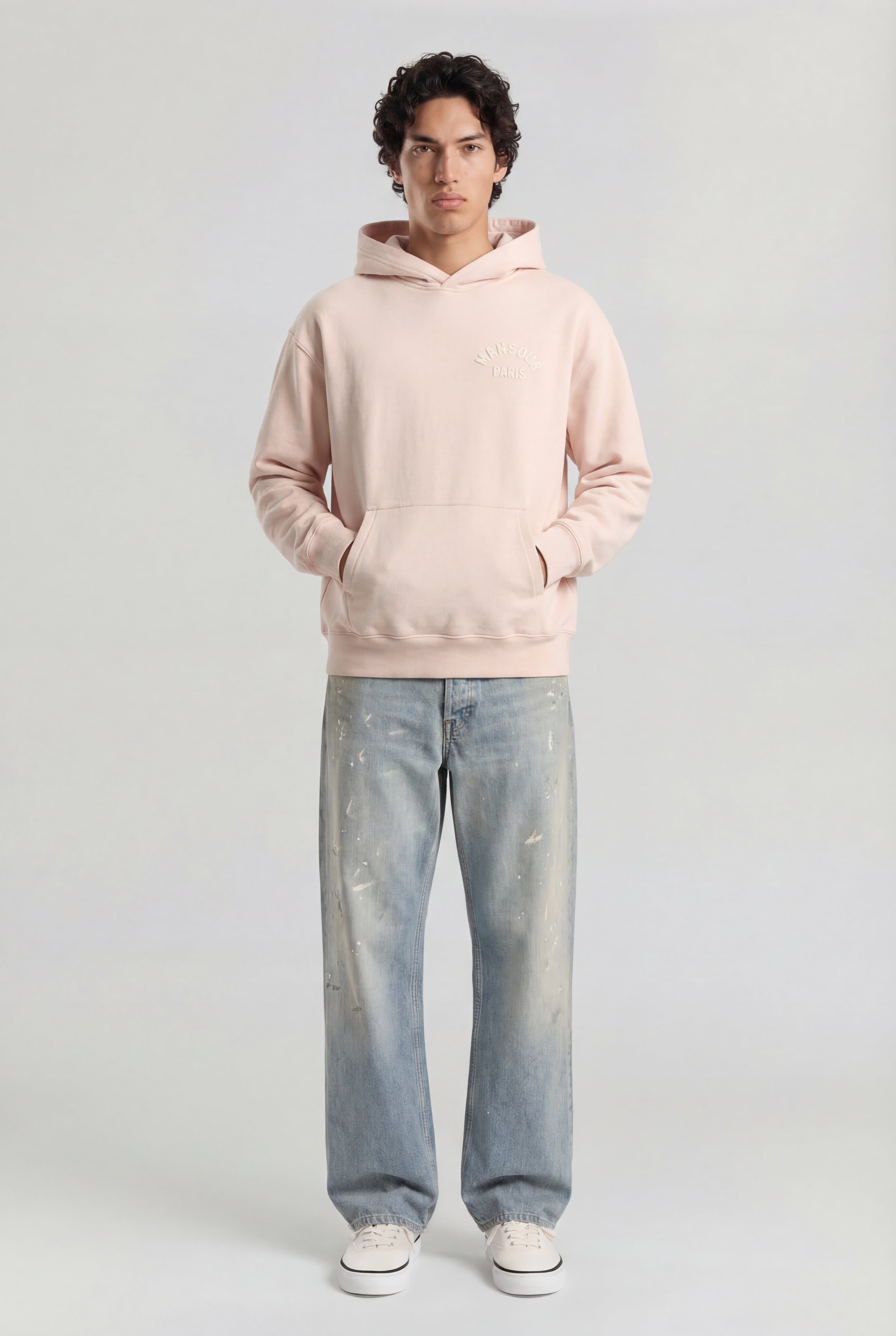 Paris College Hoodie Dusty Pink
