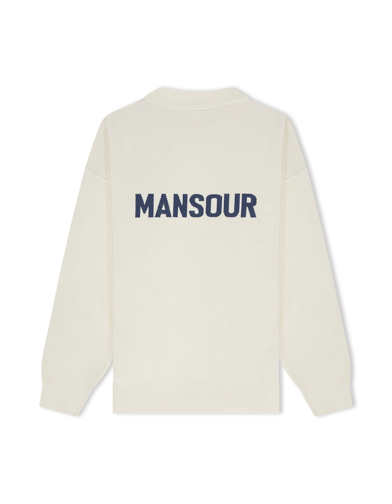 Jacquard logo sweater off-white