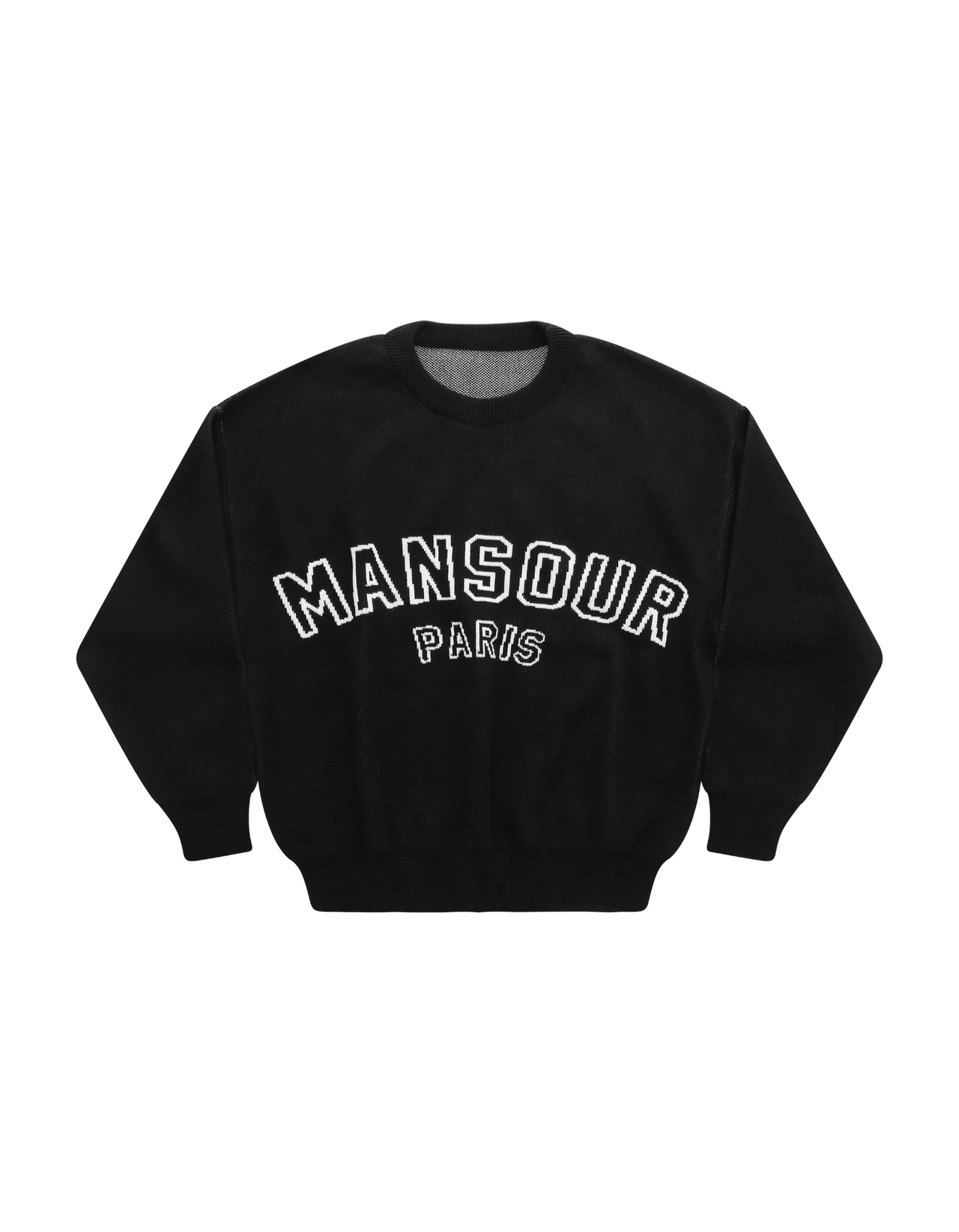 Jacquard Varsity Knitwear Sweater Black