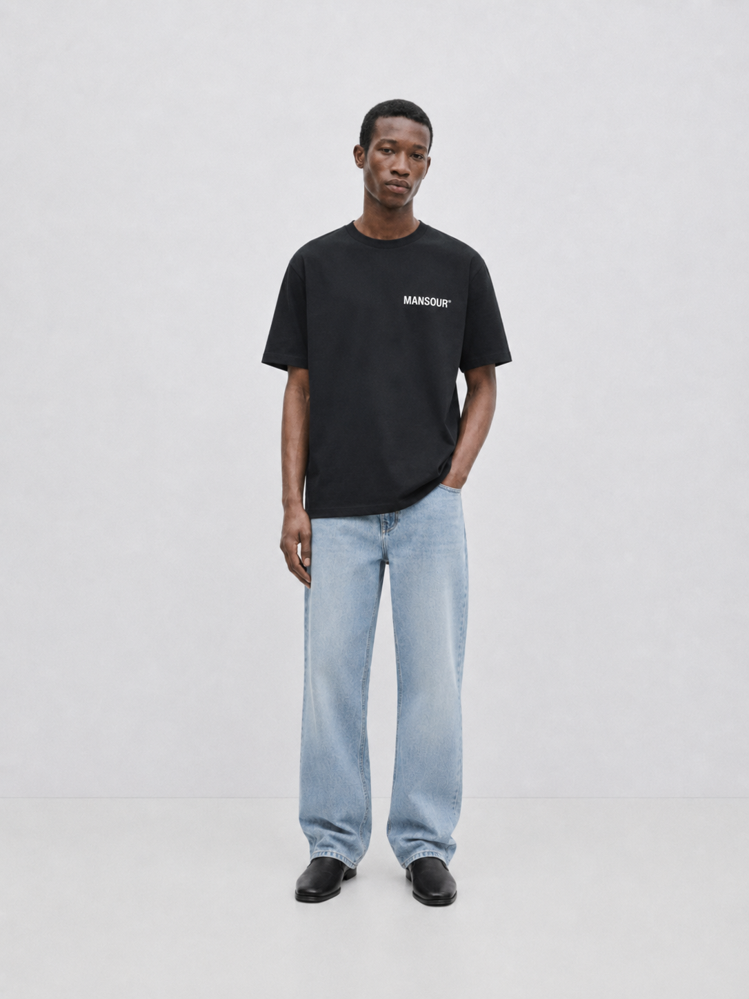 Logo Address T-shirt Black