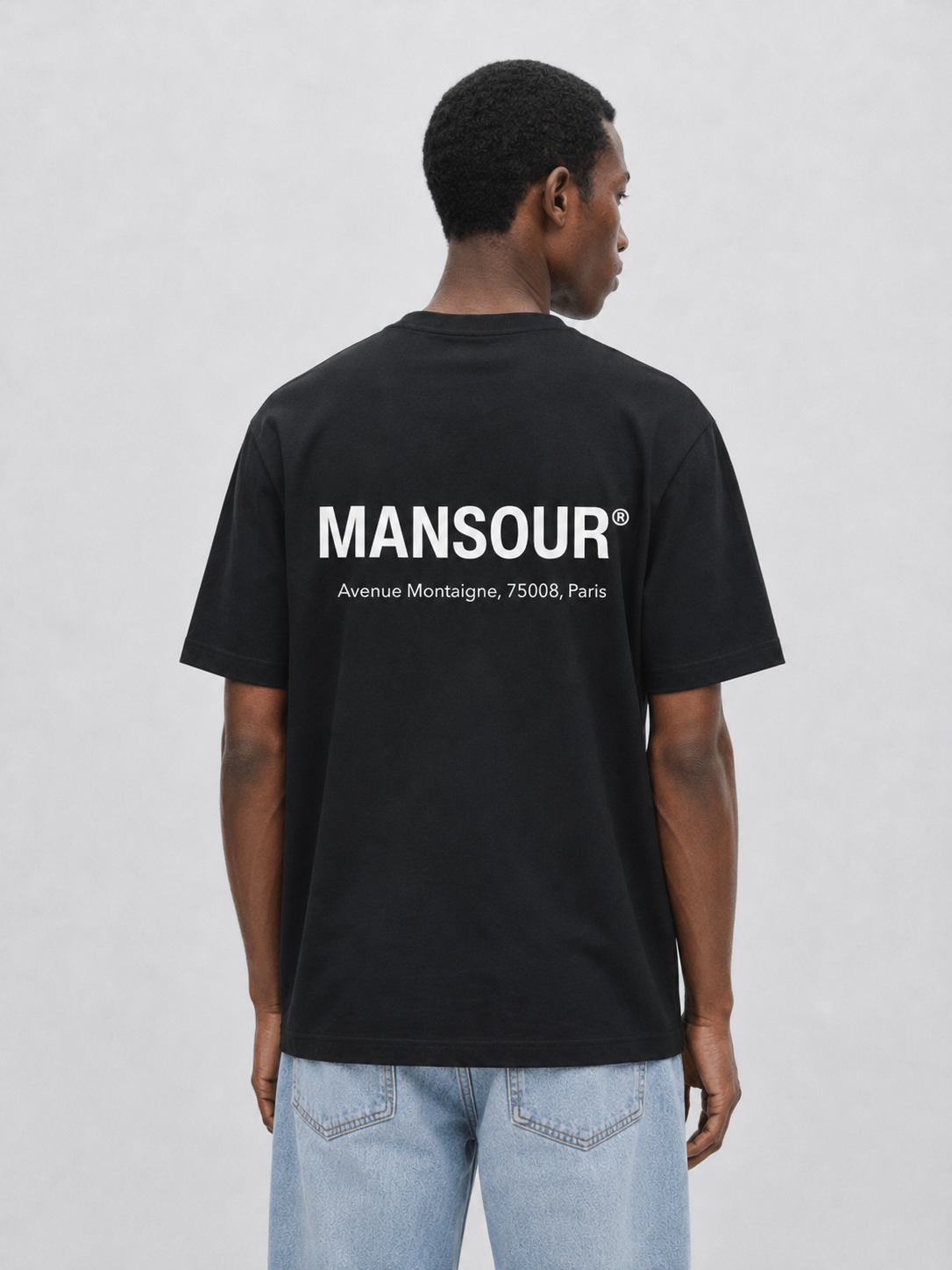 Logo Address T-shirt Black Back