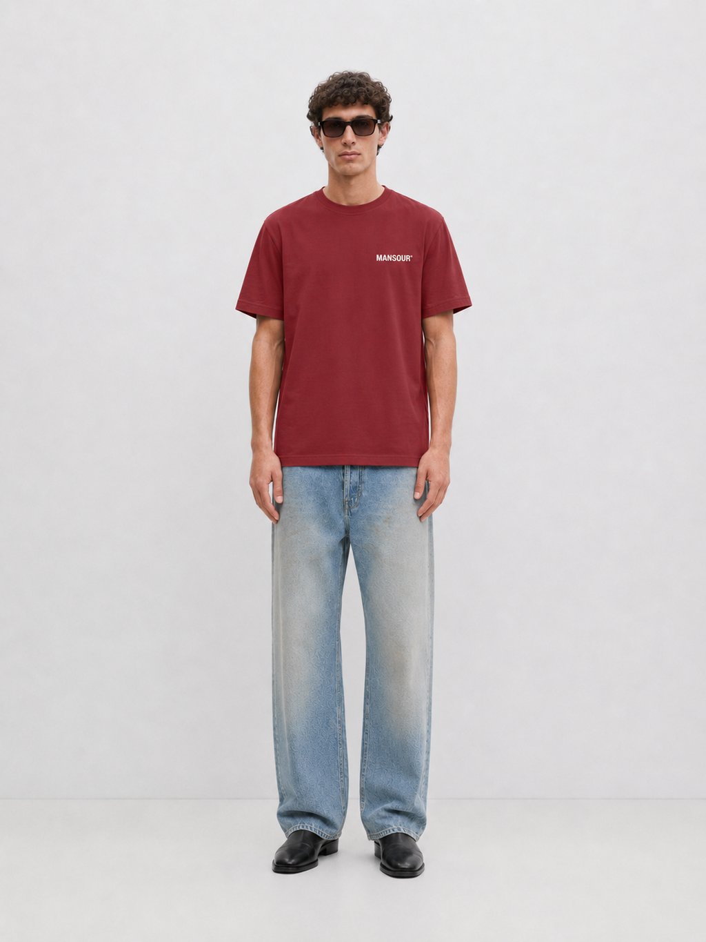 Logo Address T-shirt Dark Red