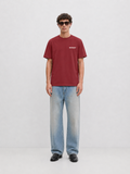 Logo Address T-shirt Dark Red
