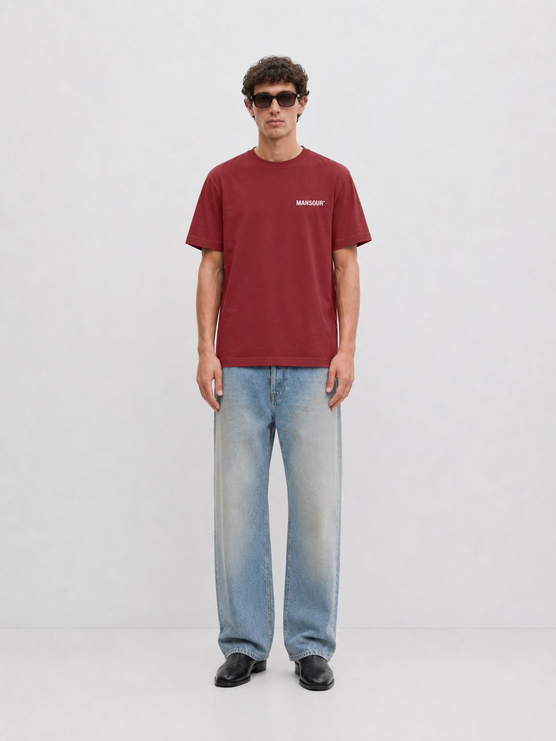 Logo Address T-shirt Dark Red
