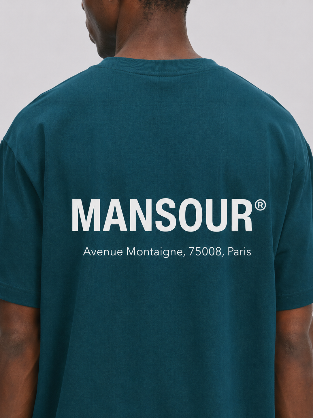 Logo Address T-shirt Deep Teal Back Detail
