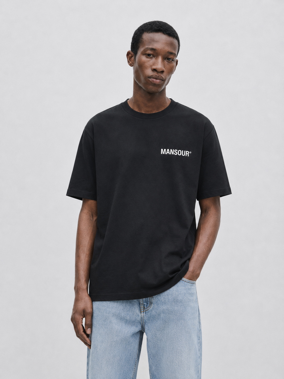 Logo Address T-shirt Black Medium