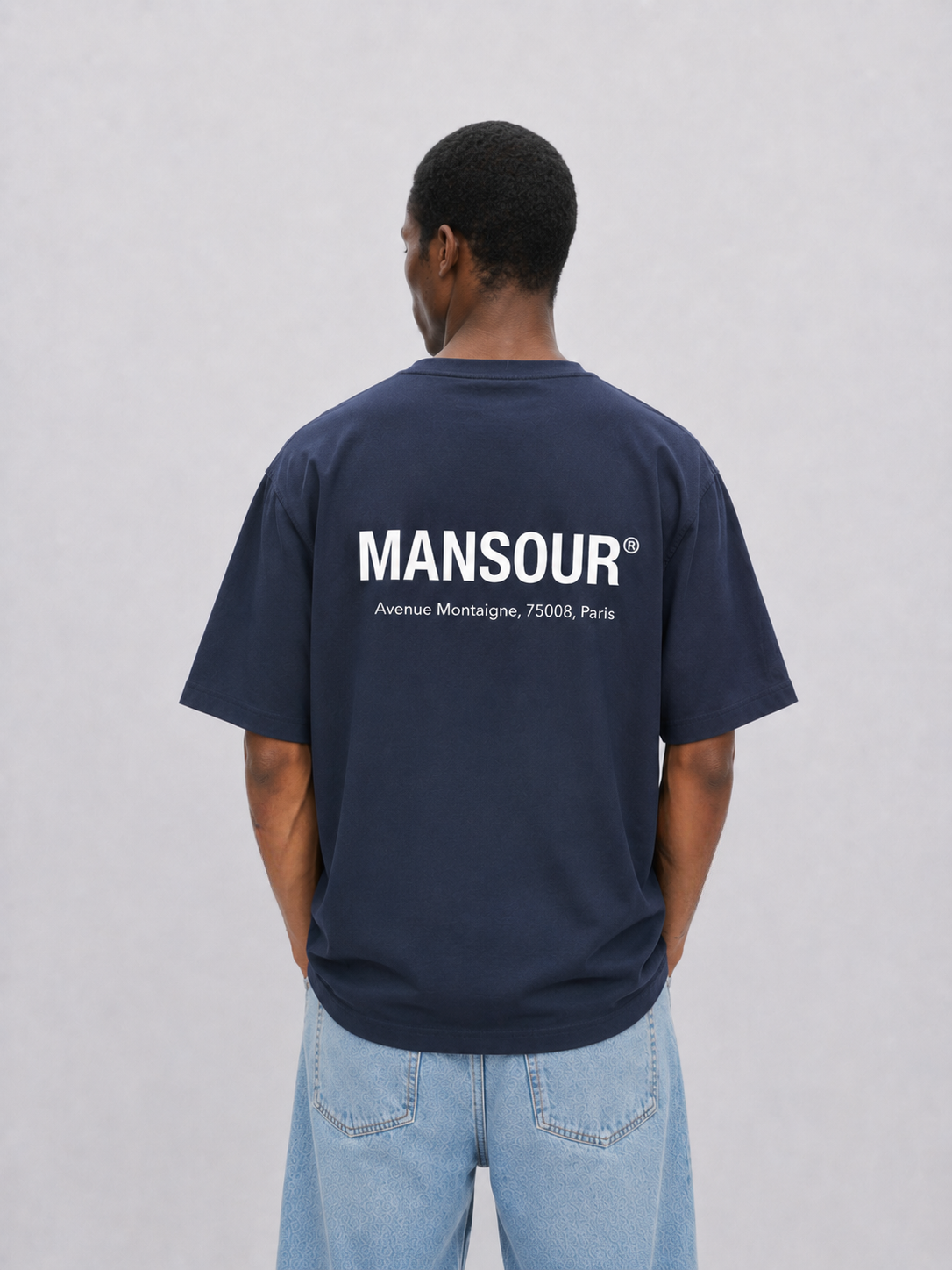 Logo_address_t-shirt_Navy_Front_back