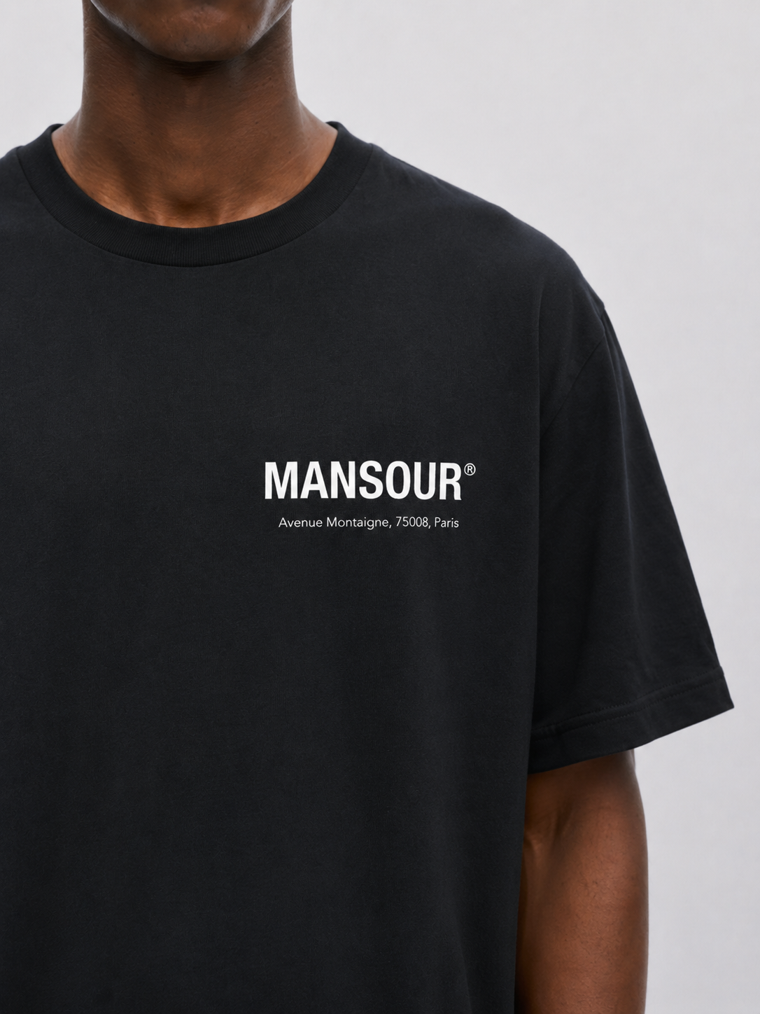 Logo adress t-shirt Black Detail
