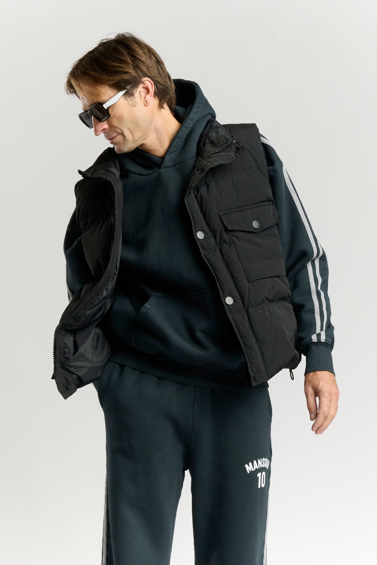 Down Vest in Nylon