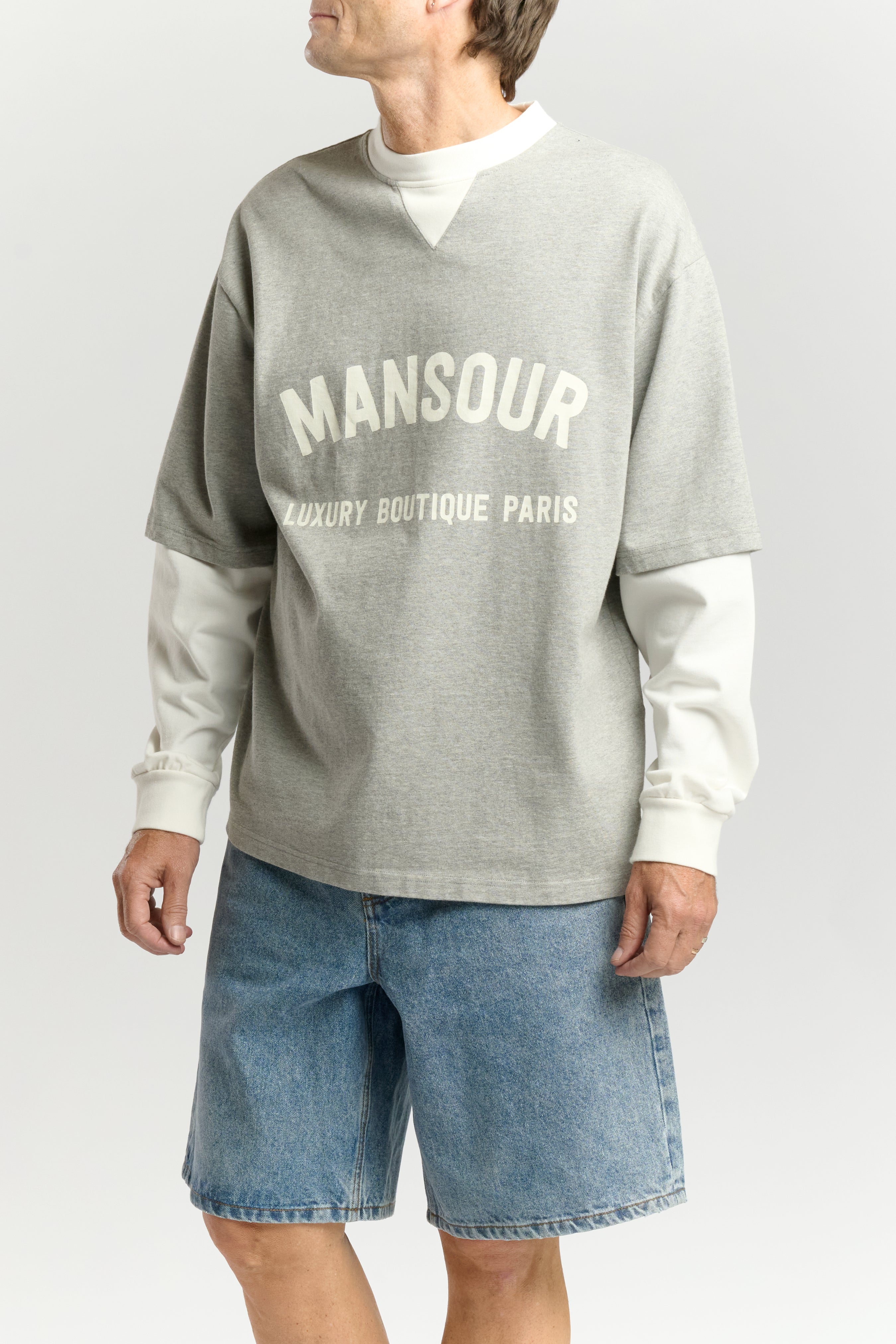 Double Sleeved Longsleeve Heather Grey