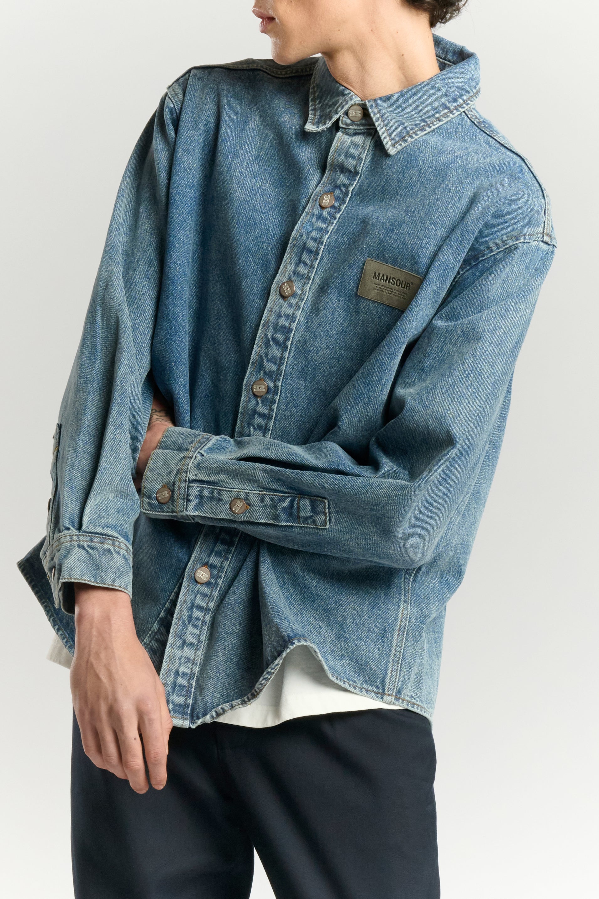 Denim Overshirt Washed Blue