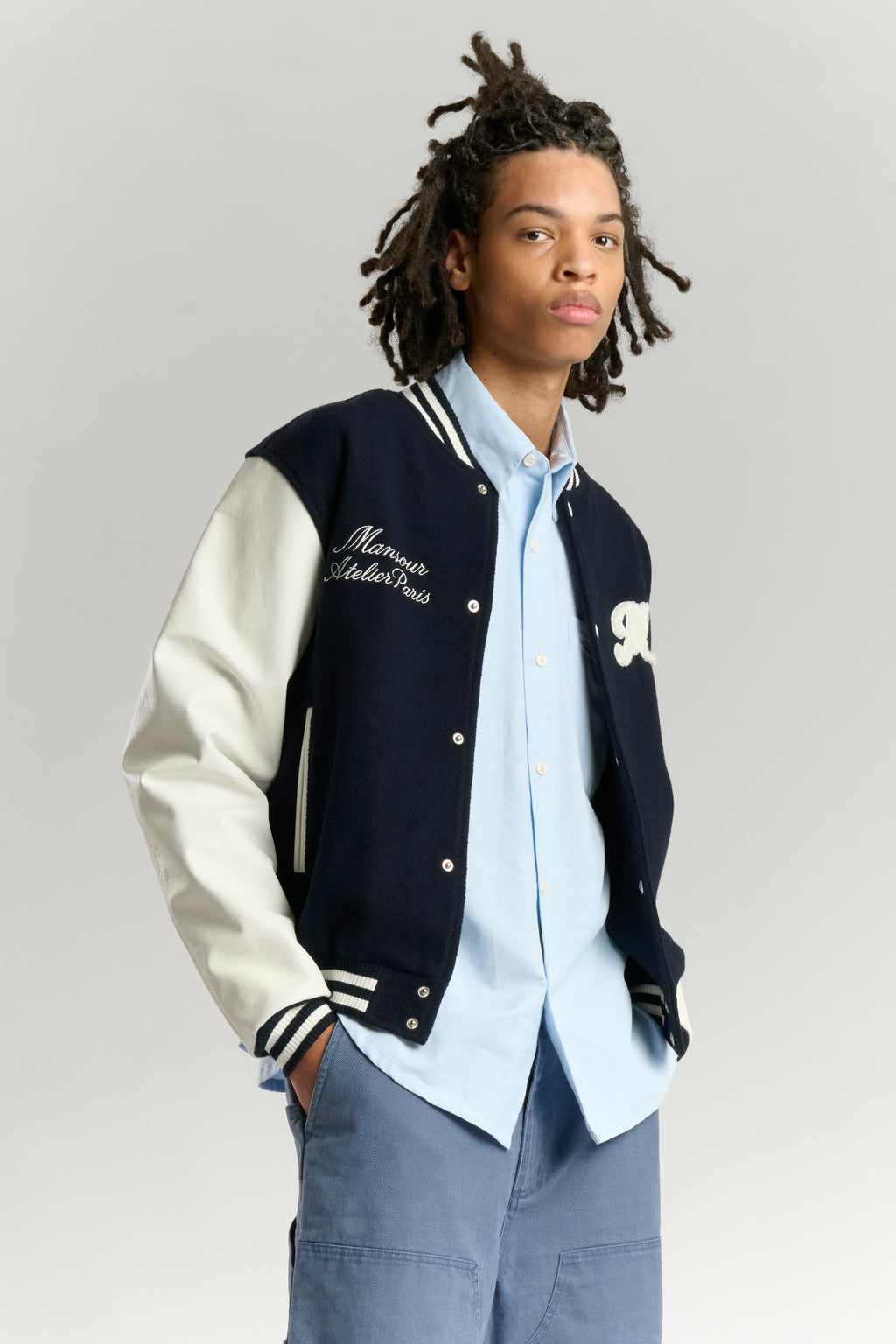 College Varsity Jacket Navy