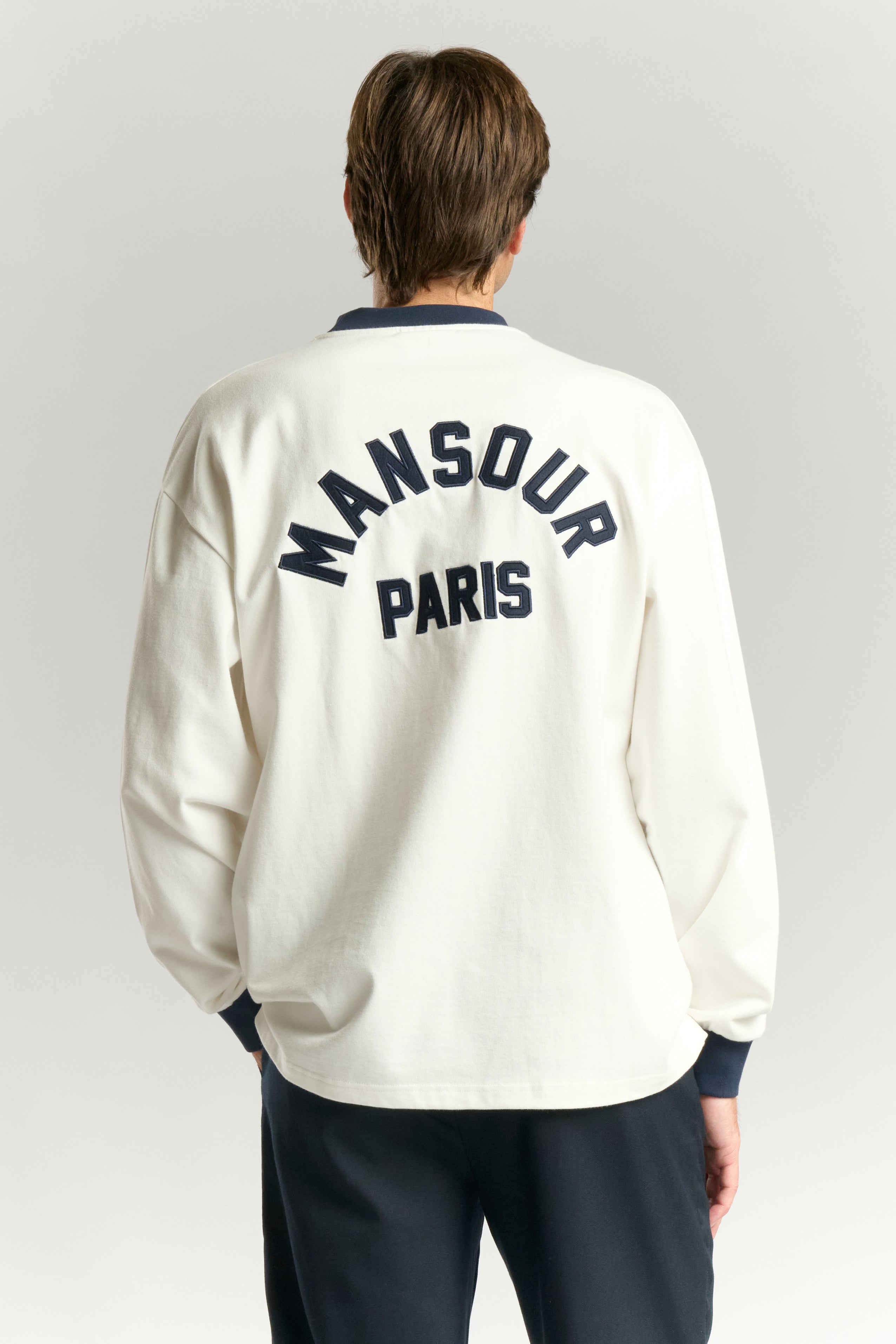 Arch Felt Longsleeve White Navy