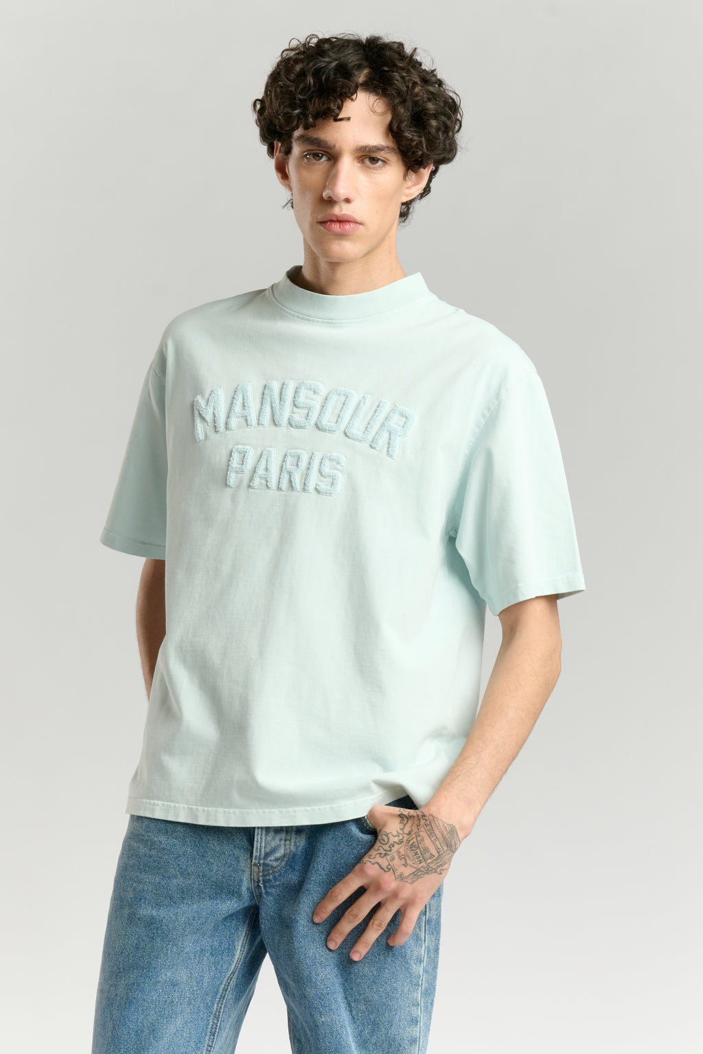 Paris College T-shirt Misty Blue