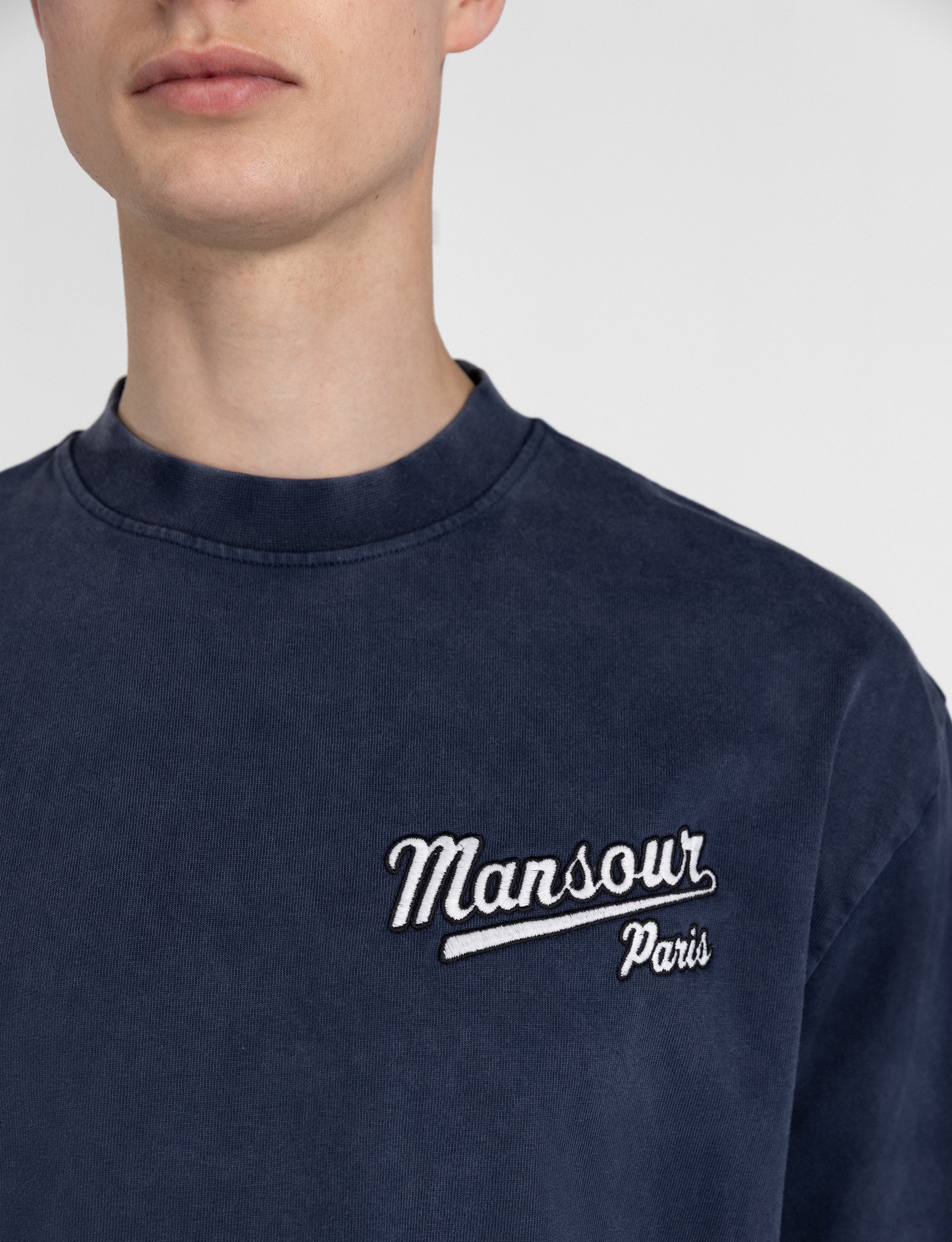 Retro logo T-shirt vintage navy