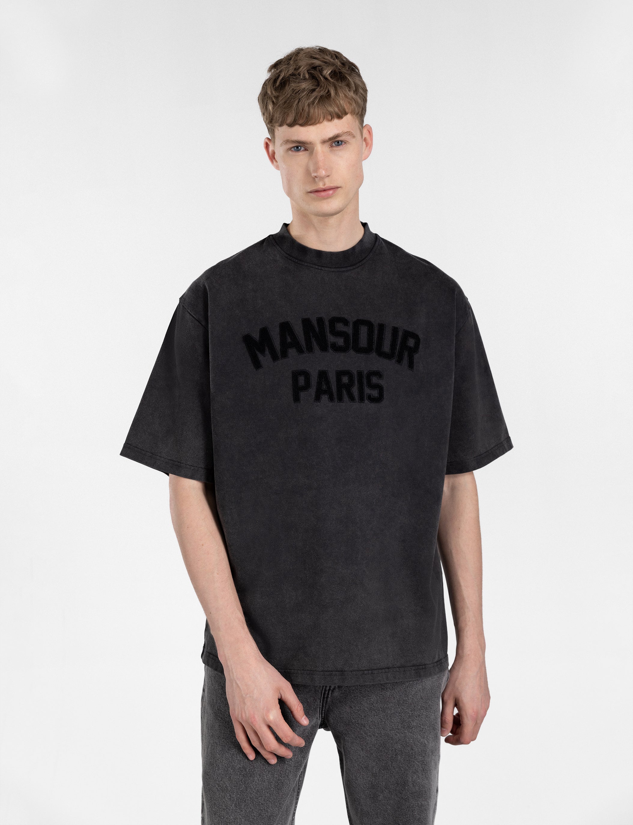 Paris College T-shirt Washed Black
