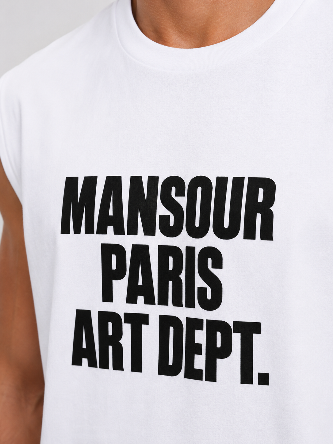 Mansour Art Dept Sleeveless T-shirt White detail