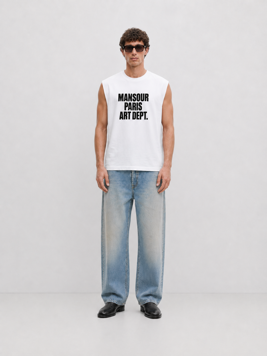 Mansour Art Dept Sleeveless T-shirt White full