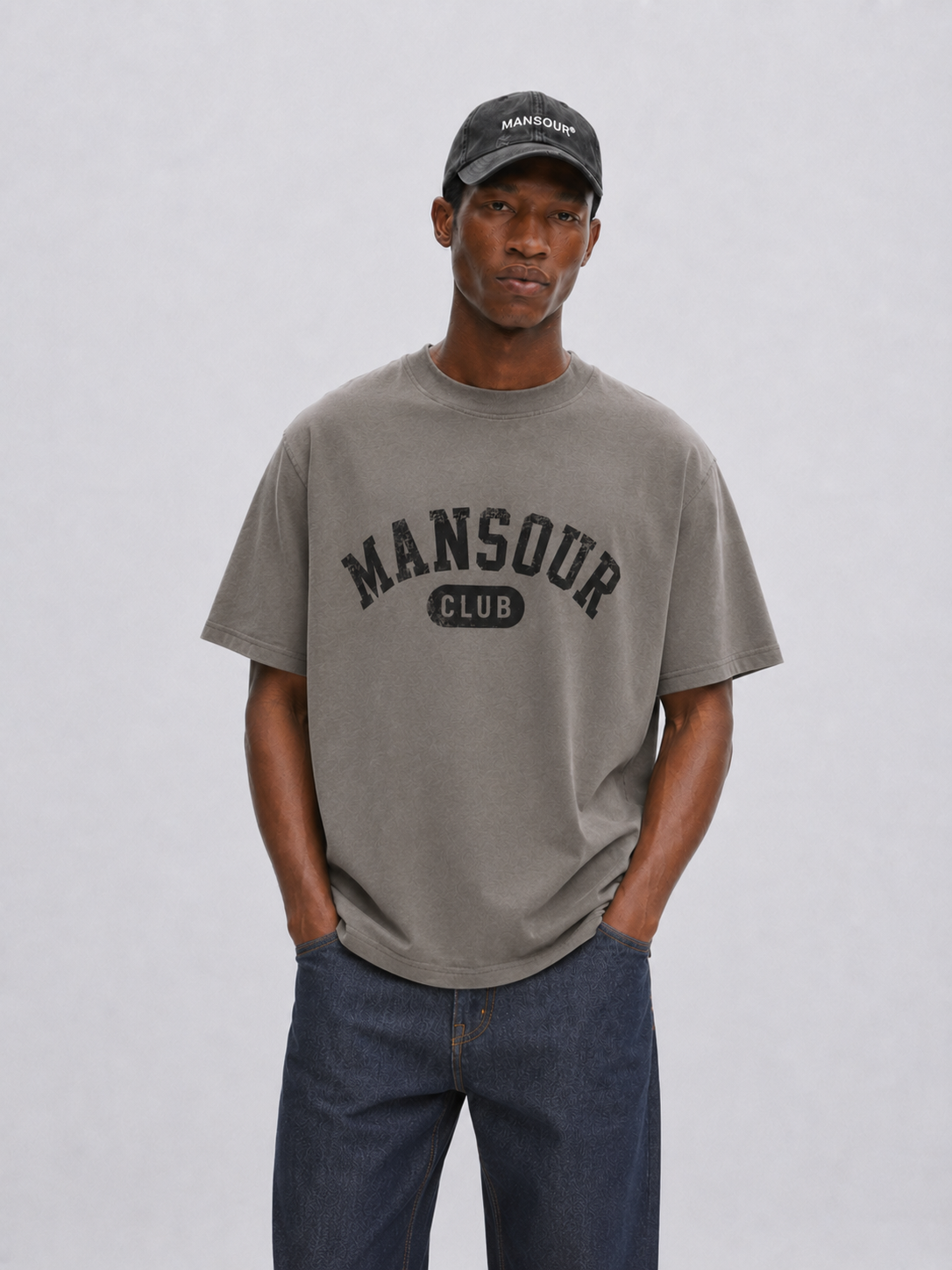 Mansour Club Faded Taupe T-shirt