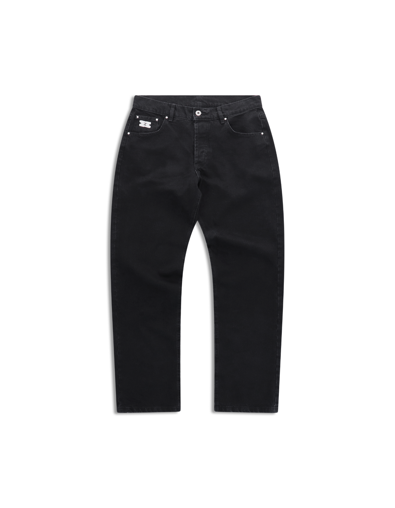 Regular straight fit jeans in black