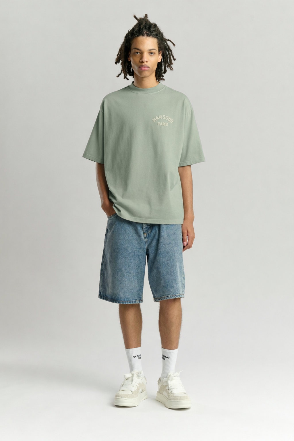 Paris College T-shirt Green Milieu